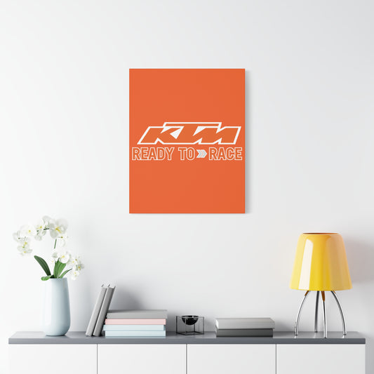 Ktm and her slogan ( Ready to race ), Matte Canvas, Stretched, 1.25"