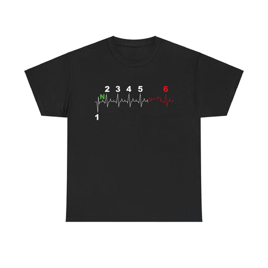 1 N 2 3 4 5 6  gear ratios Tshirt for motorcycles lovers